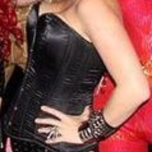 Black Overbust Steel Boned Corset size 26" waist - Picture 5 of 7